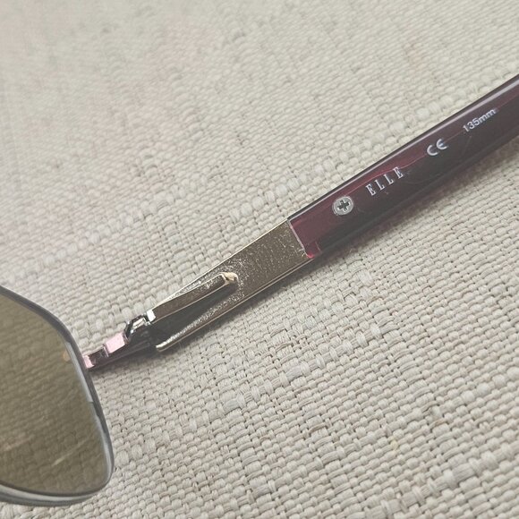 Elle Women Eyeglasses Frame Burgundy Tone Half Rim Glasses EL13412 Eyewear - Picture 10 of 11